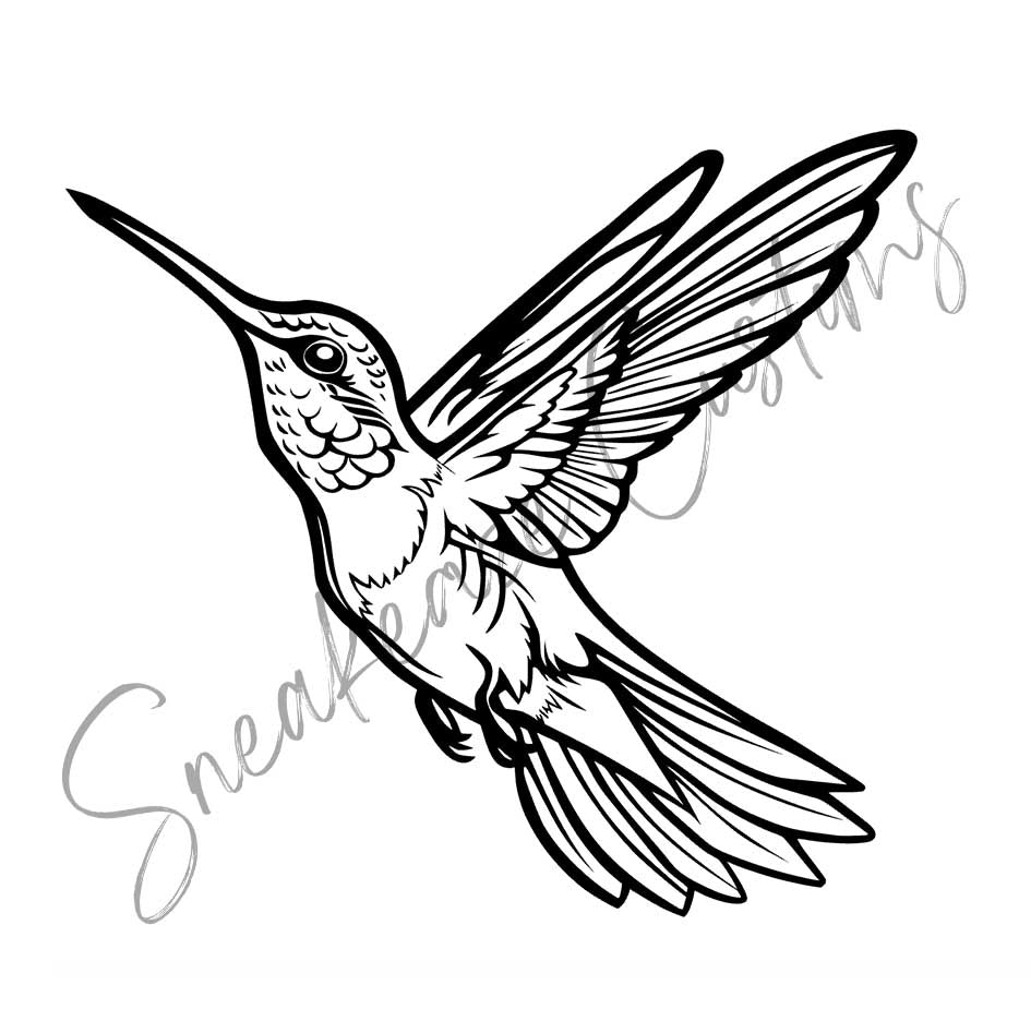 Pochoir colibri pour sneakers DIY - Pochoir colibri Air Force 1 personnalisée style artistique