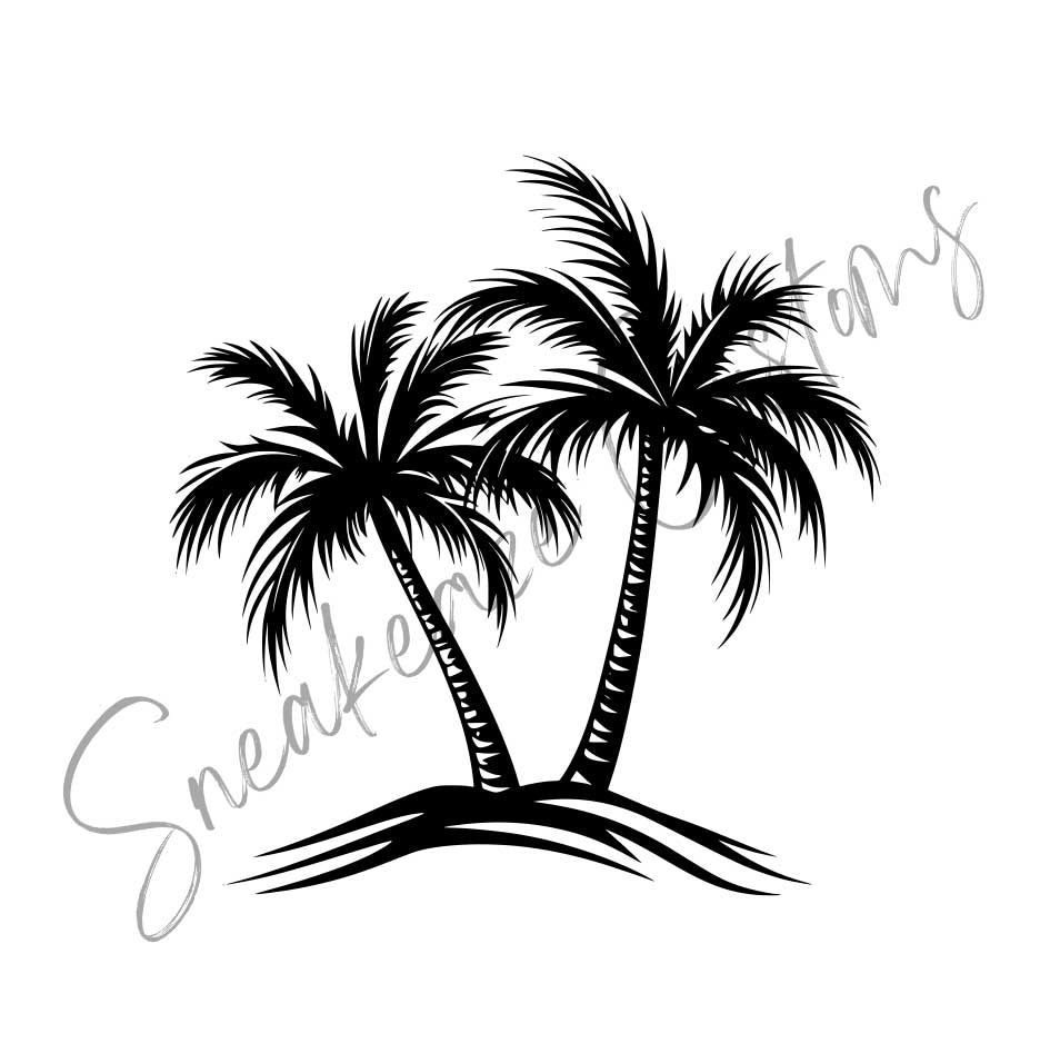 Pochoir palmier pour sneakers DIY - Pochoir motif tropical pour custom vêtements et baskets