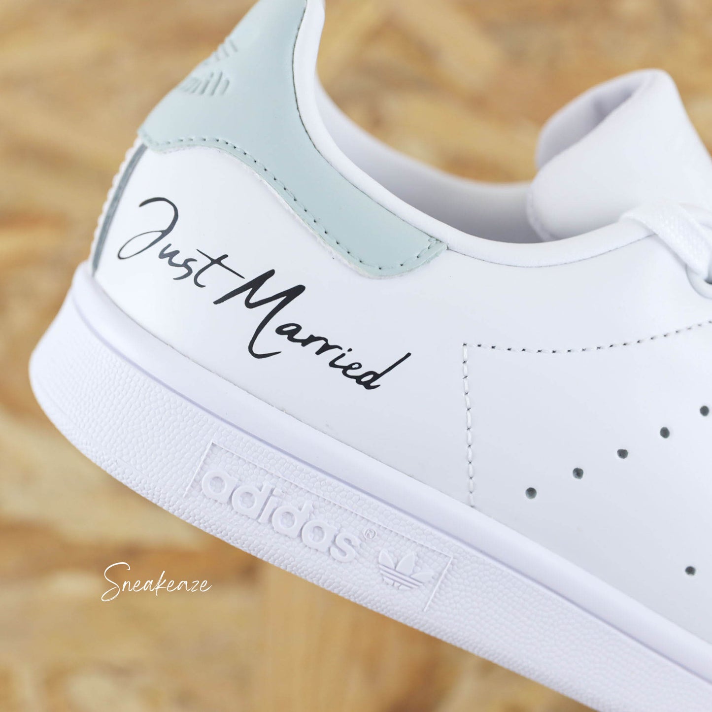 Jonquille prénoms & date - Stan Smith custom mariage - SNEAKEAZE CUSTOMS