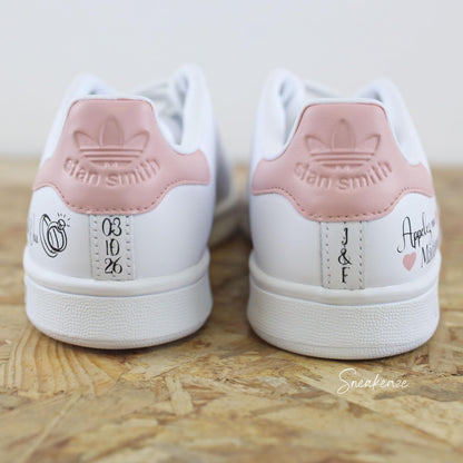 Appelez moi madame - Stan smith custom mariage - SNEAKEAZE CUSTOMS