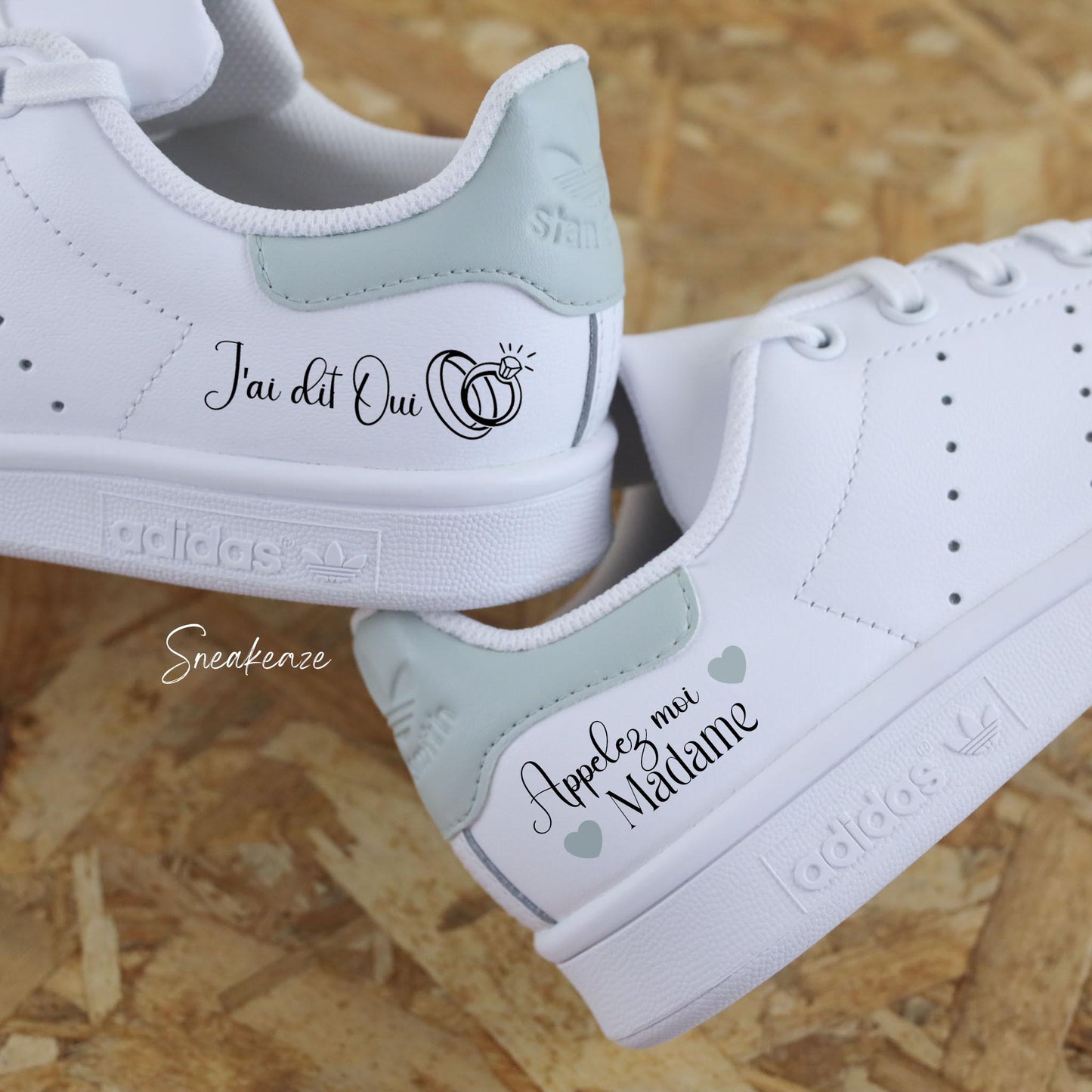Appelez moi madame - Stan smith custom mariage - SNEAKEAZE CUSTOMS