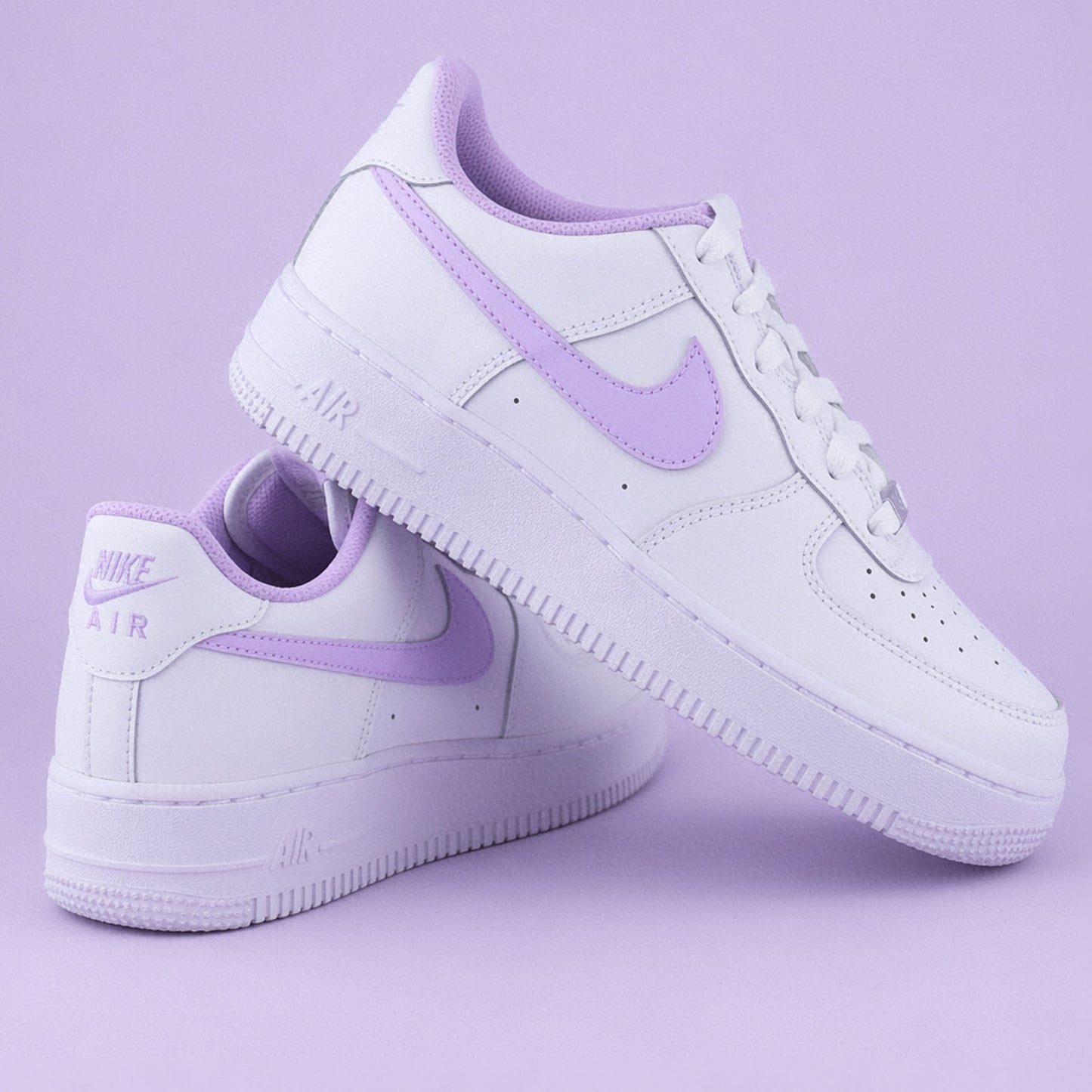 nike air force 1 custom lila violet pastel sneakers af1 sneakeaze customs skz