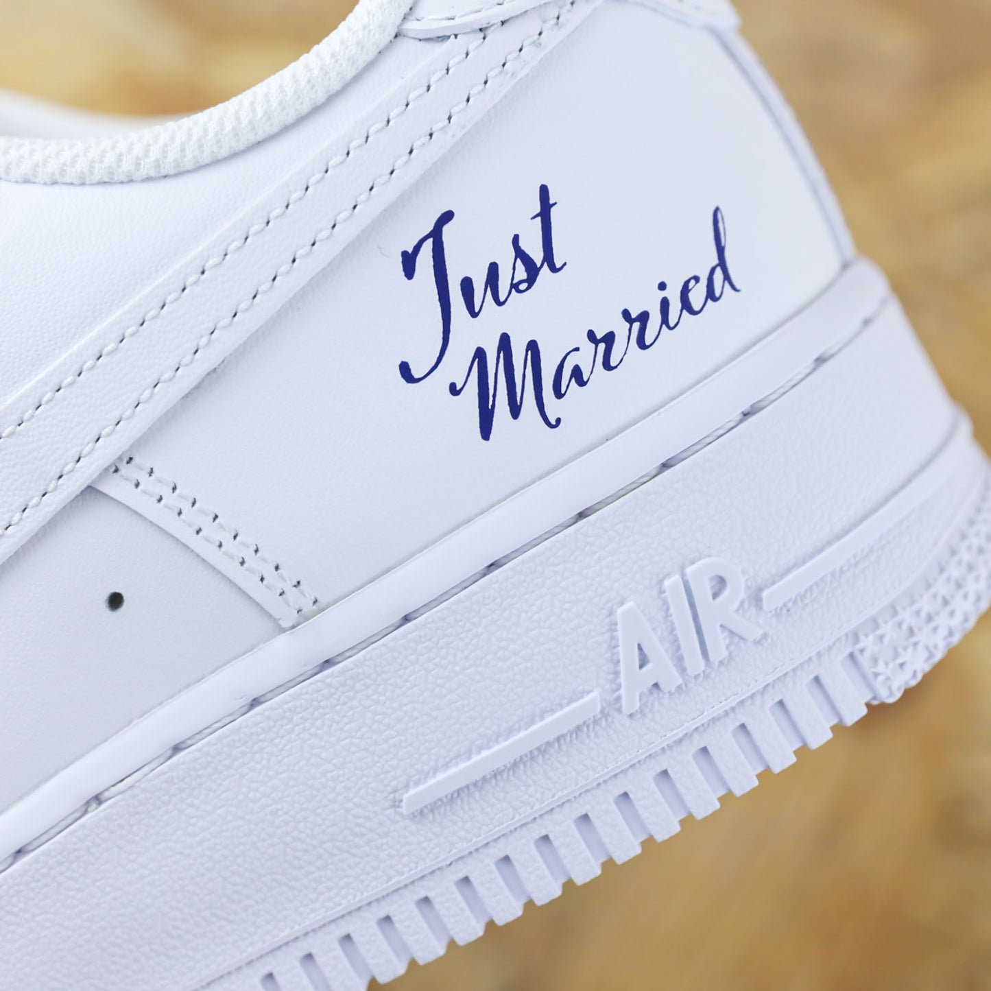 Just Married blanc - Air Force 1 custom - SNEAKEAZE CUSTOMS