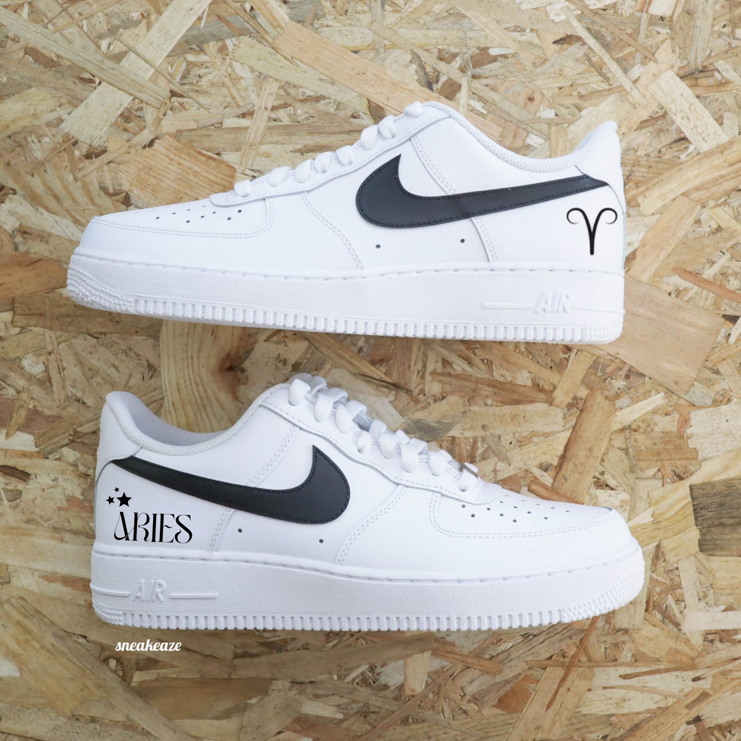 Nike Air Force 1 custom signe astro bélier - baskets custom astrologie AF1 
