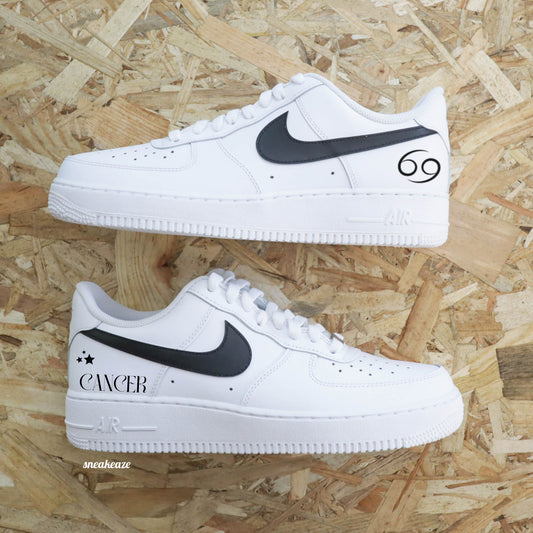 Nike Air Force 1 custom signe astro cancer - baskets custom astrologie AF1 
