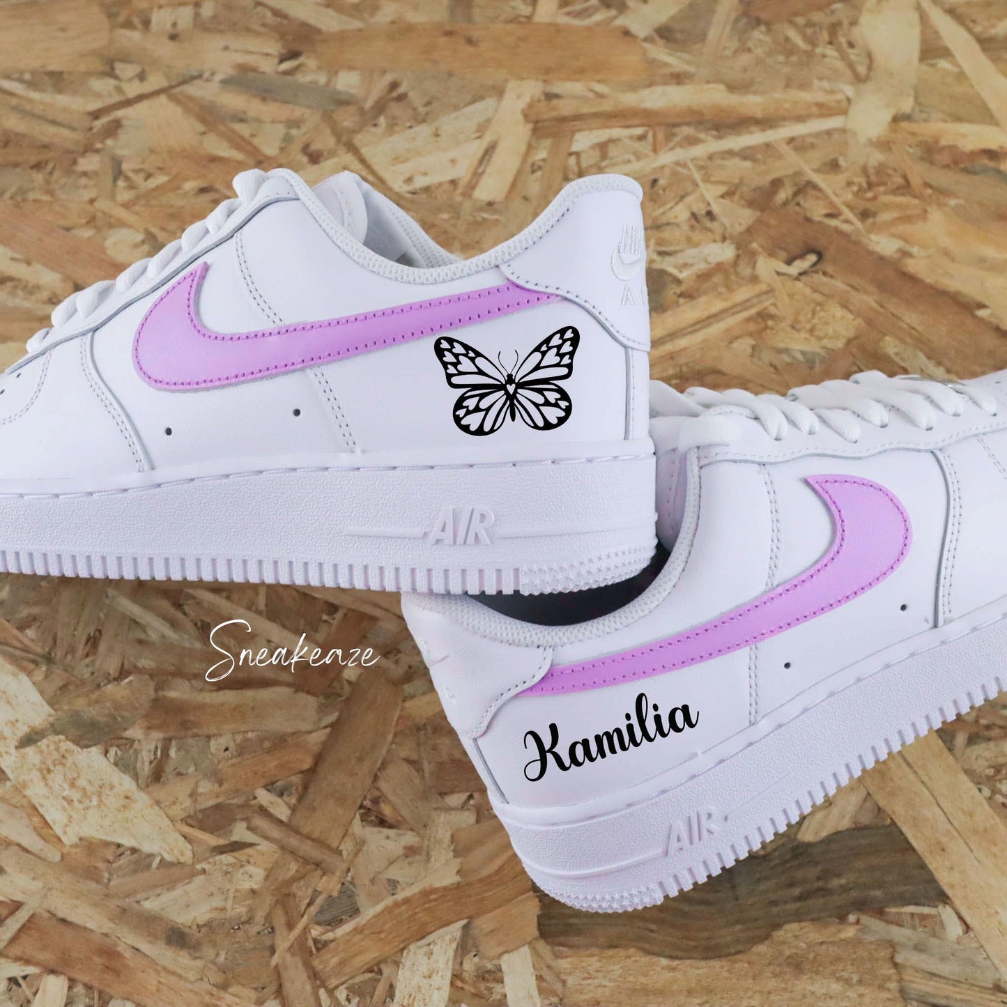 Papillon prénom (couleur au choix) - Air Force 1 custom