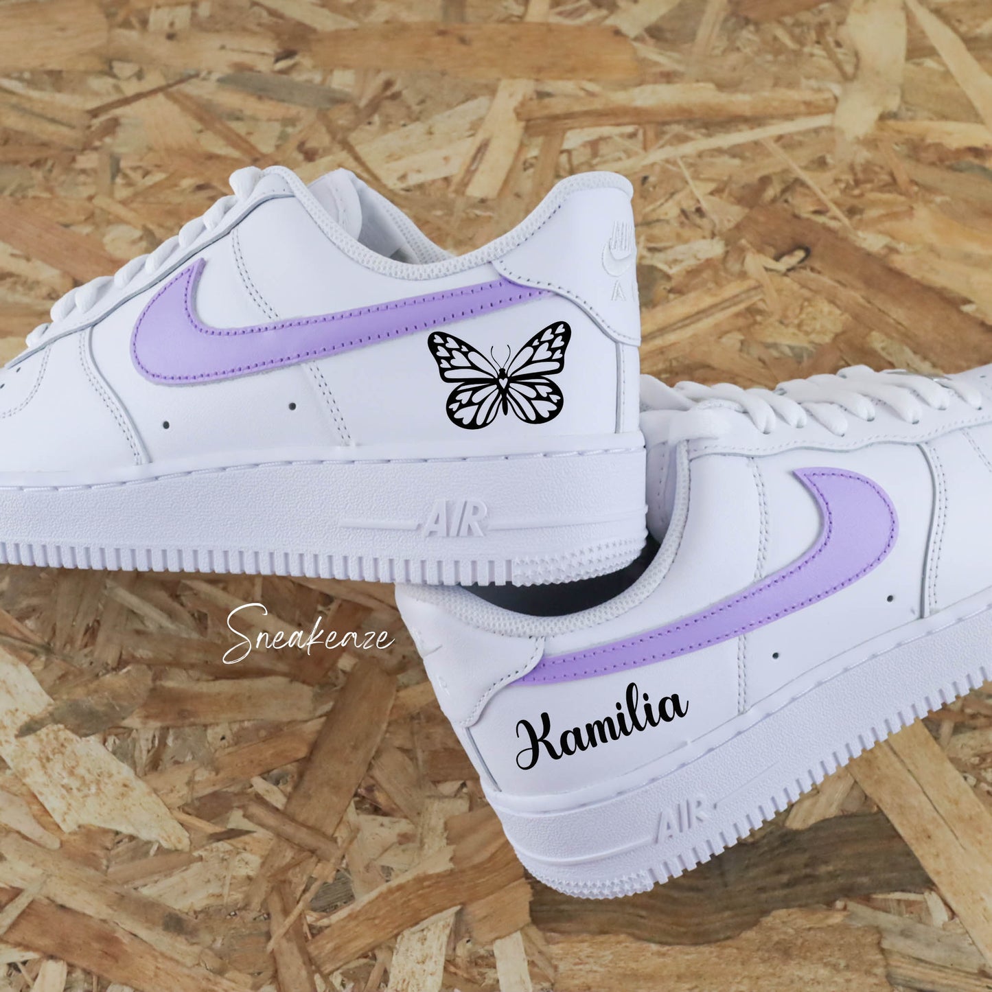 Papillon prénom (couleur au choix) - Air Force 1 custom