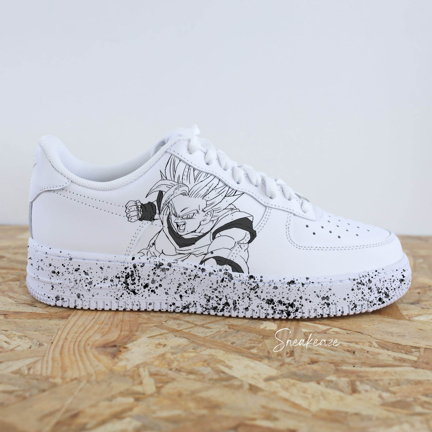 nike air force 1 custom dbz manga dragon ball z goku  splash af1 sneakers sneakeaze