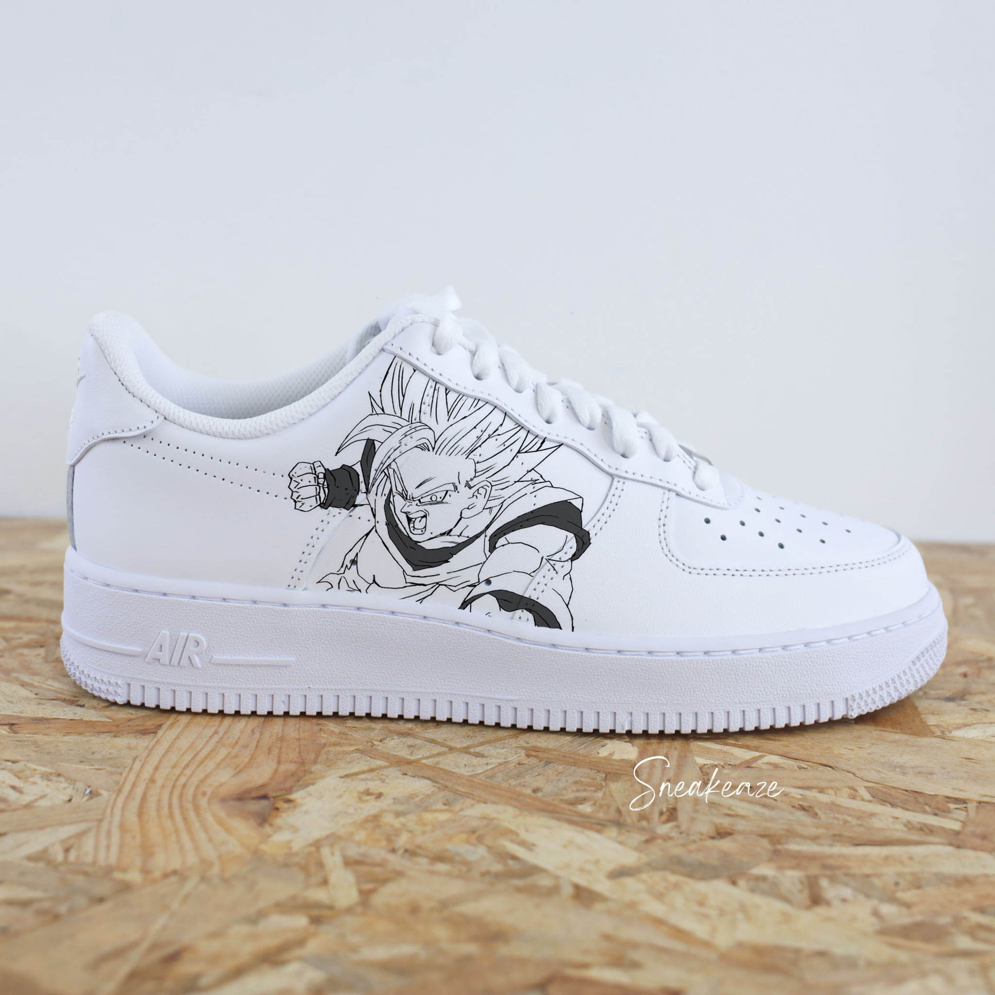 nike air force 1 custom dbz manga dragon ball z goku  splash af1 sneakers sneakeaze