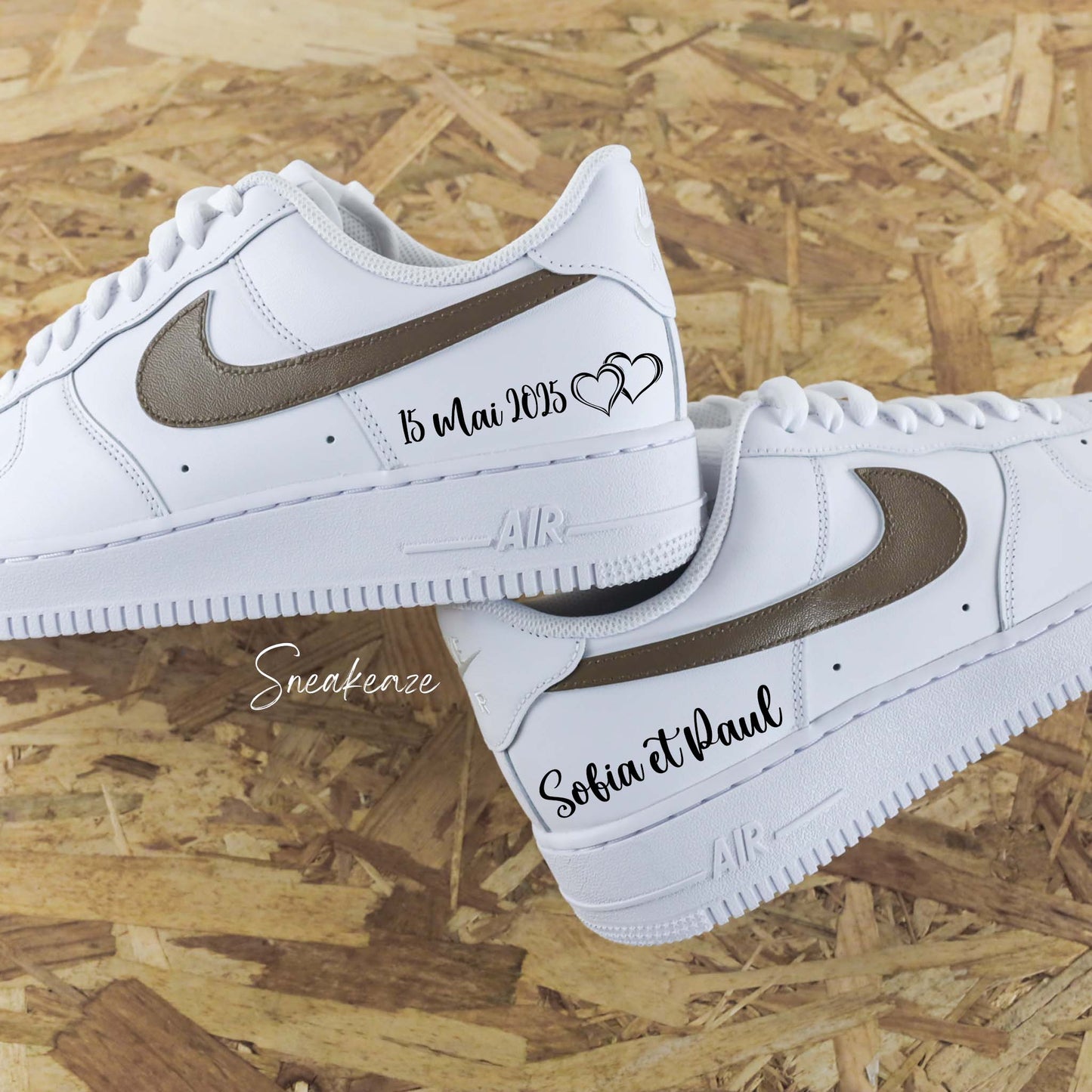 air force 1 custom mariage prénoms et date personnalisés baskets de mariage personnalisables chaussures marié homme men wedding shoes
