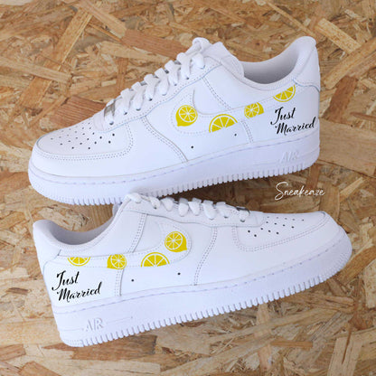 Just Married citron - Air Force 1 custom