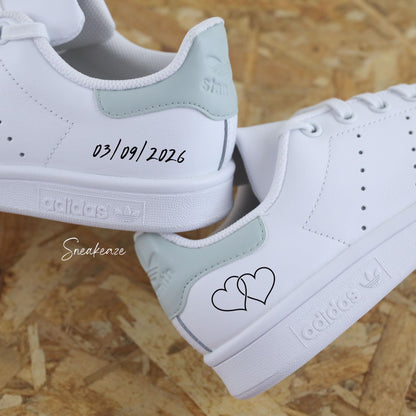 Mariage Coeur et date - Stan Smith custom