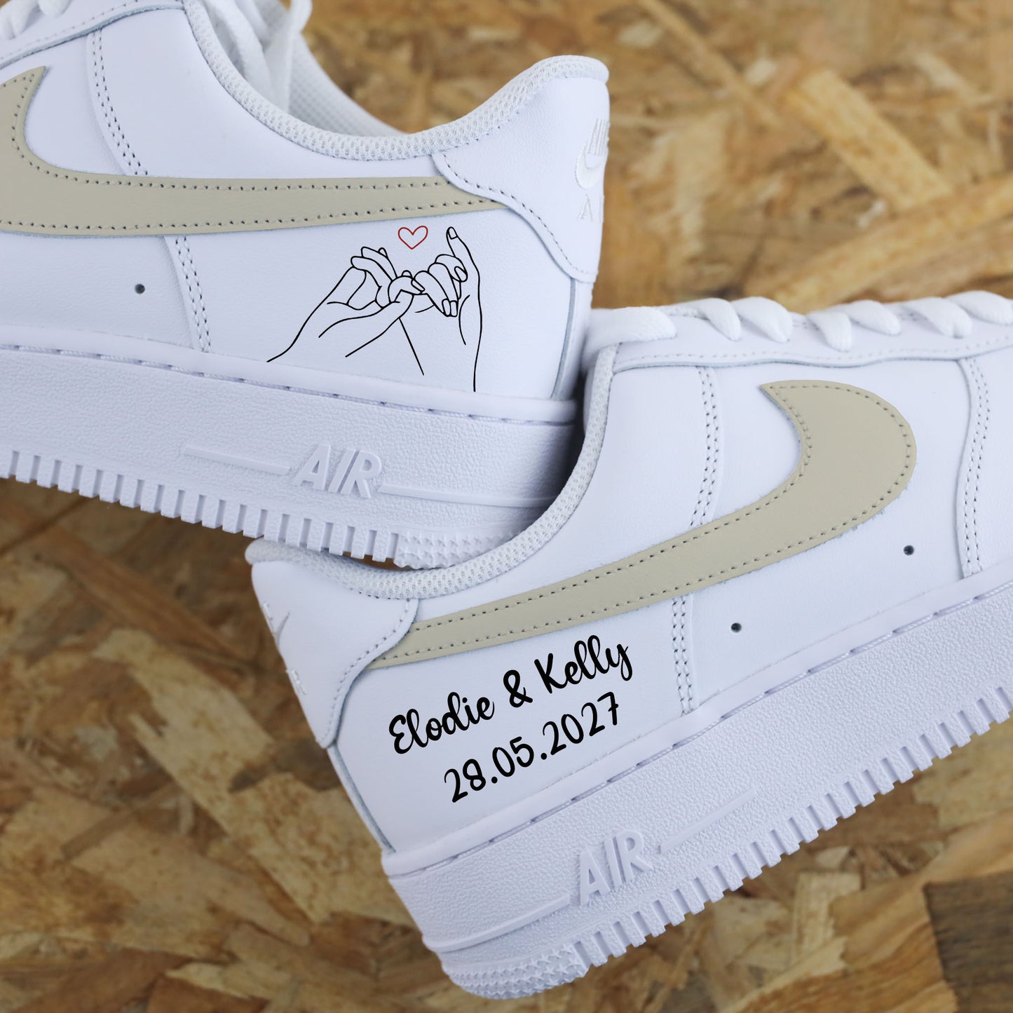 Nike Air Force 1 Mariage Vert Sauge - SNEAKEAZE CUSTOMS
