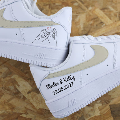 Nike Air Force 1 Mariage Vert Sauge - SNEAKEAZE CUSTOMS
