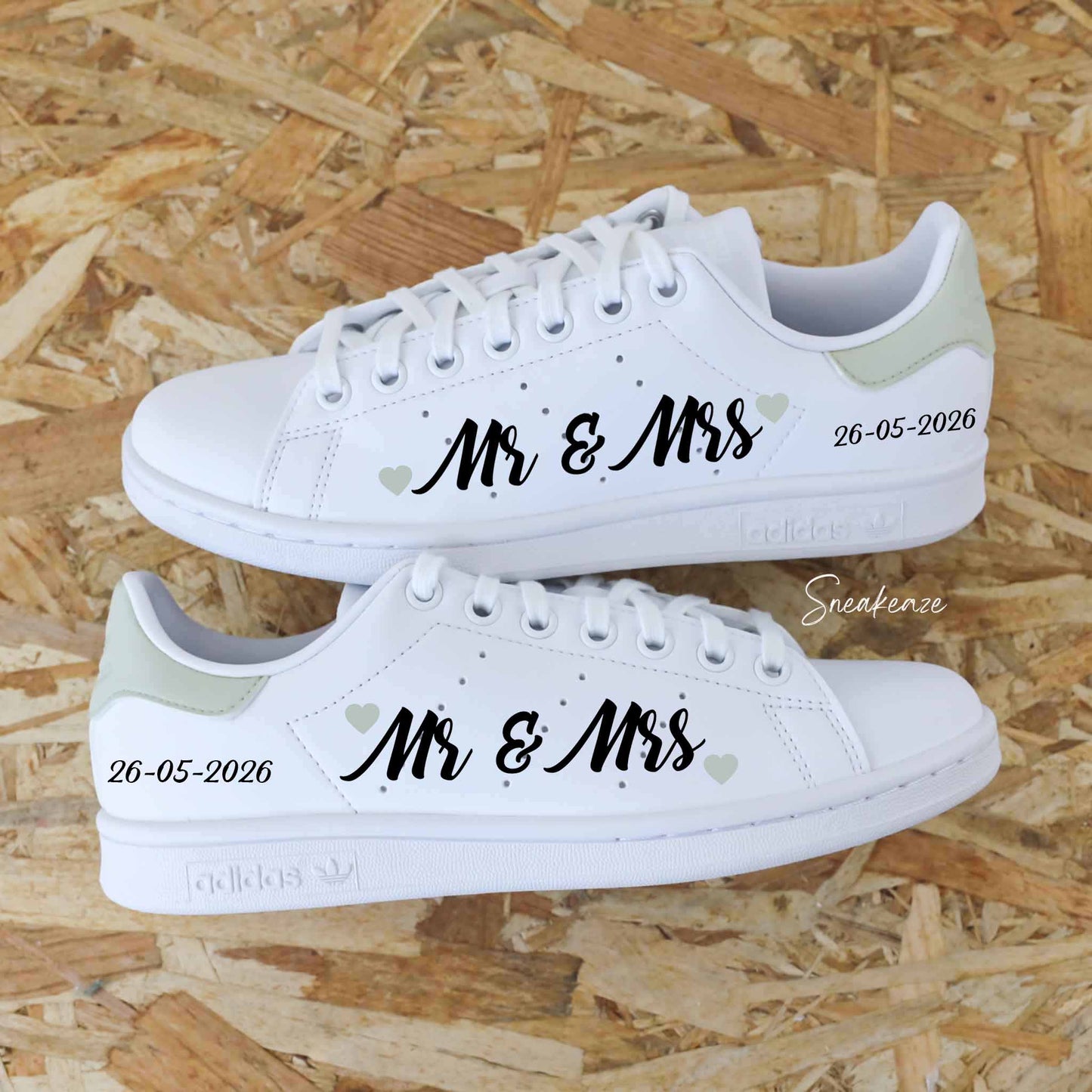 Mr & Mrs sauge - Stan Smith custom mariage