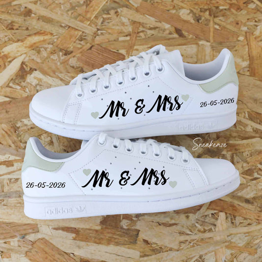 Mr & Mrs sauge - Stan Smith custom mariage