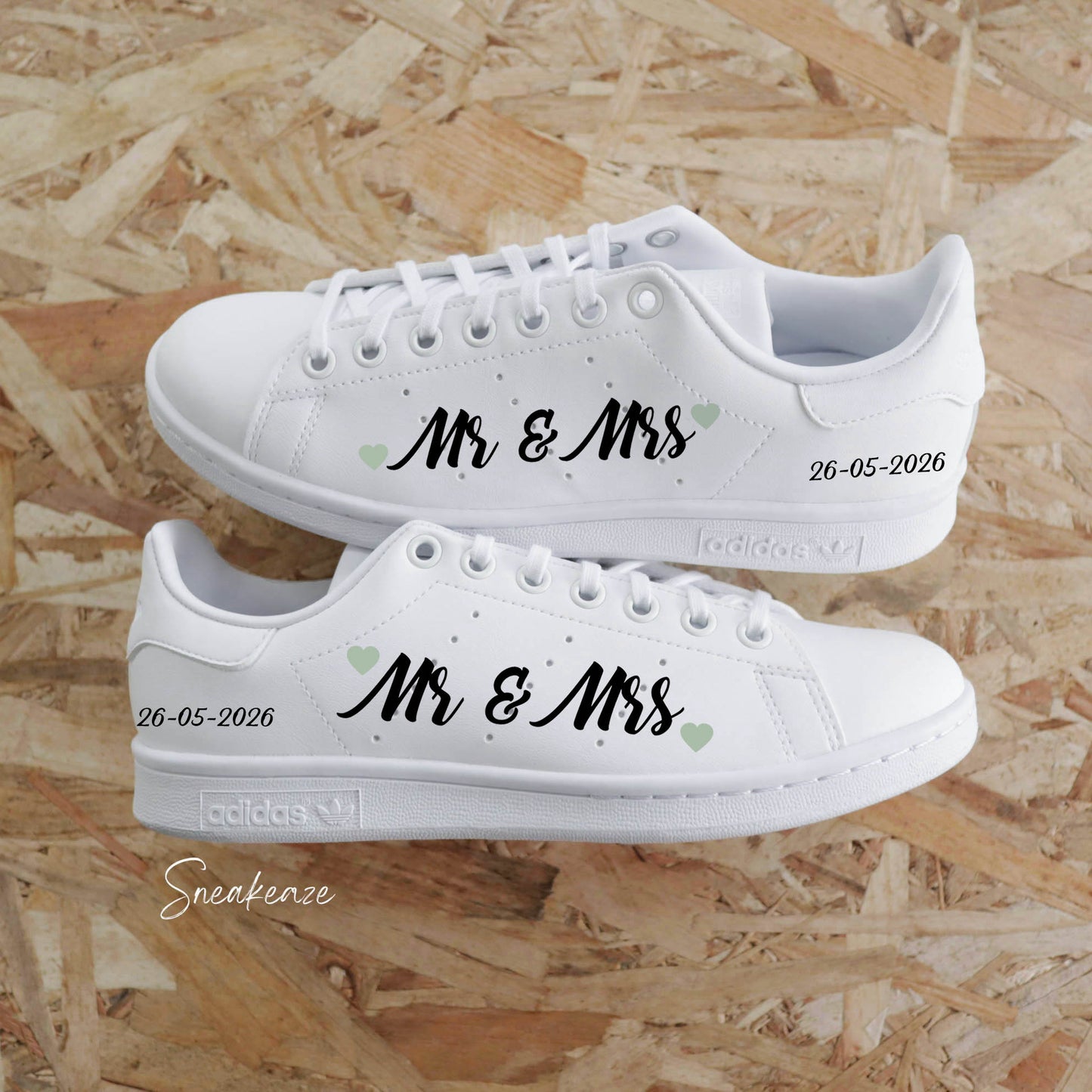 Mr & Mrs sauge - Stan Smith custom mariage