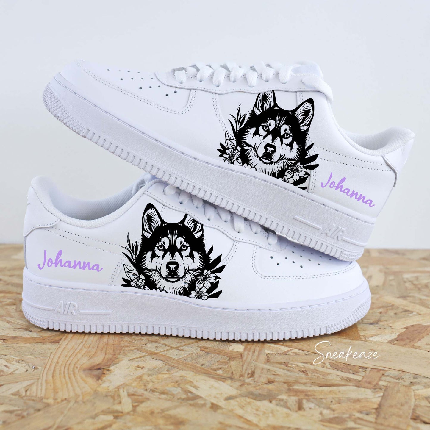 Loup et prénom - Air Force 1 custom