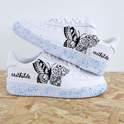 Papillon et prénom - Air Force 1 custom