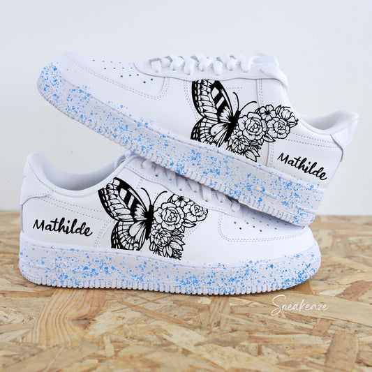 Papillon et prénom - Air Force 1 custom