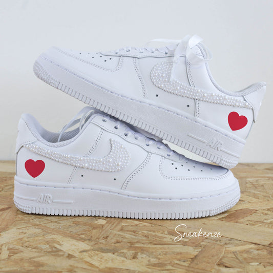 Perles Coeur - Air Force 1 custom mariage