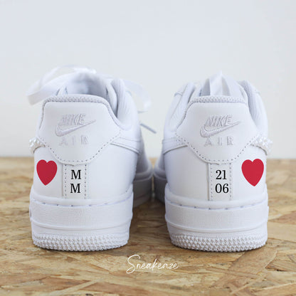 Perles Coeur - Air Force 1 custom mariage