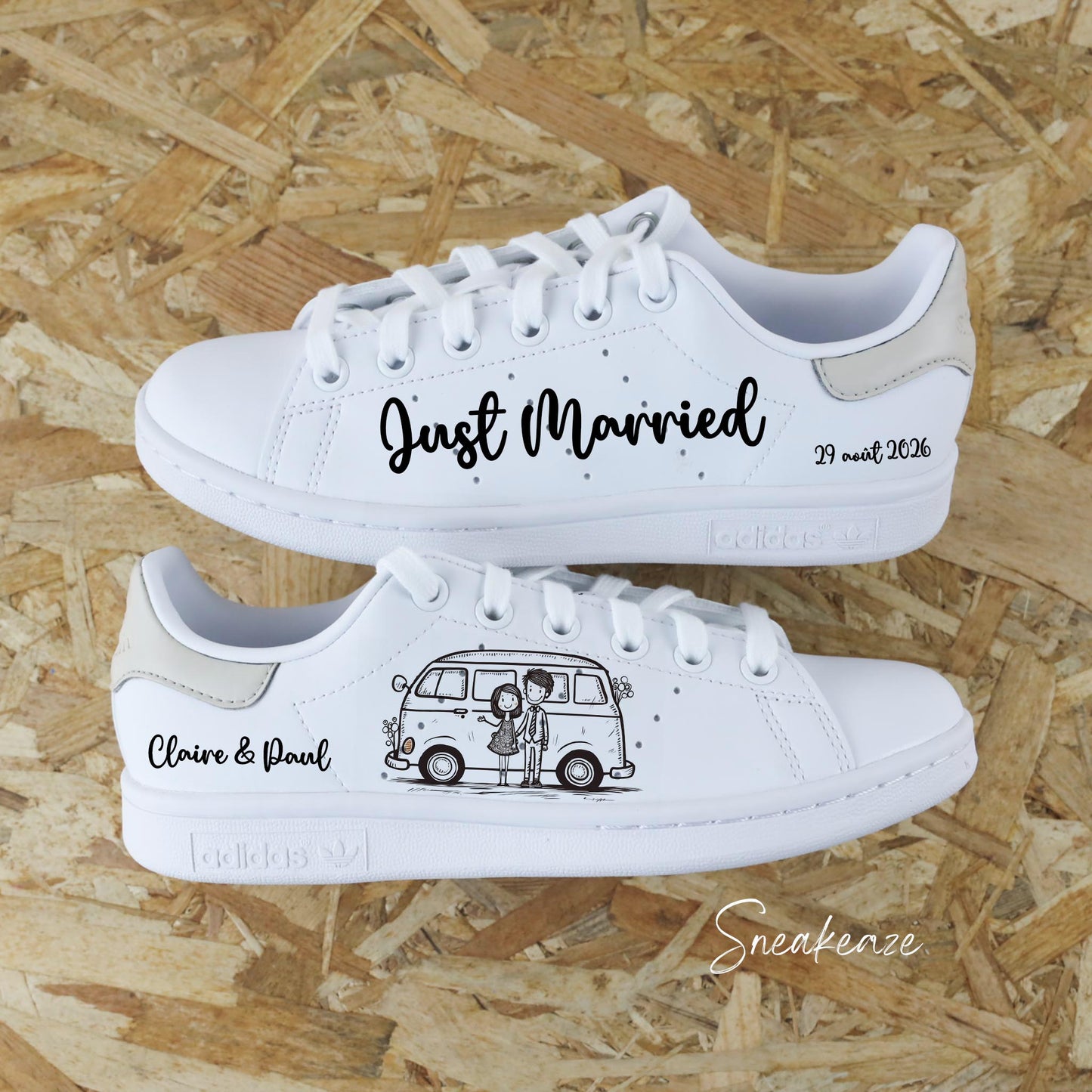 Van Just married - Stan Smith custom mariage
