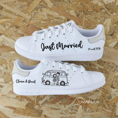 Van Just married - Stan Smith custom mariage