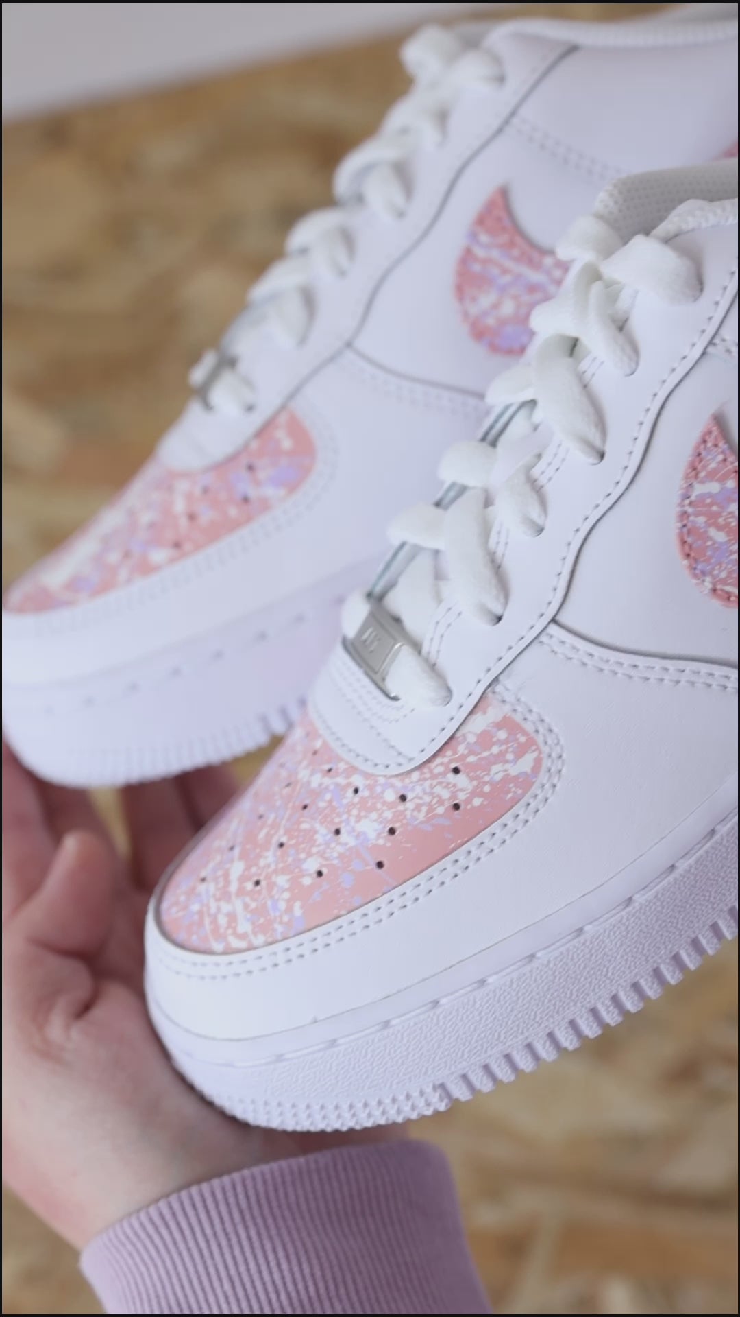 Nike air force 1 rosa glitzer deals