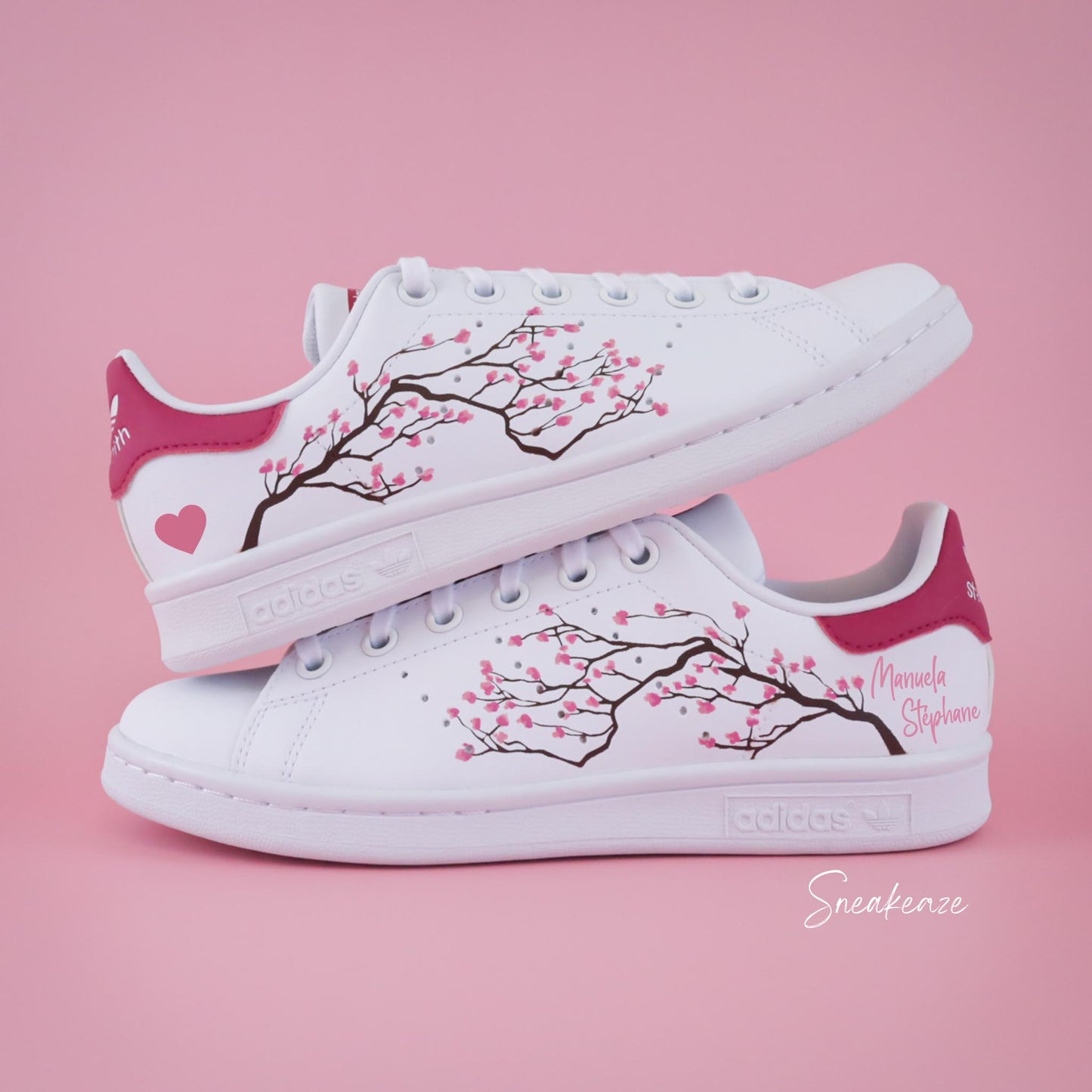Sakura rose - Stan Smith custom - SNEAKEAZE CUSTOMS