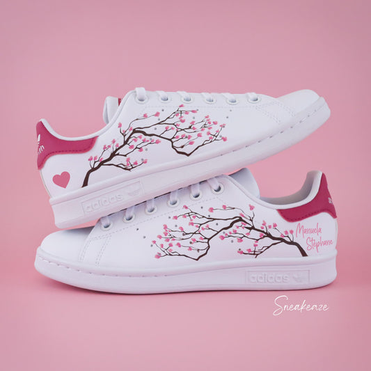 Sakura rose - Stan Smith custom - SNEAKEAZE CUSTOMS