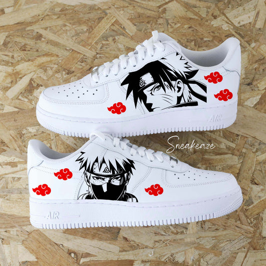 baskets nike Air Force 1 custom AF1 - itachi naruto kakashi sasuke sneakers manga akatsuki