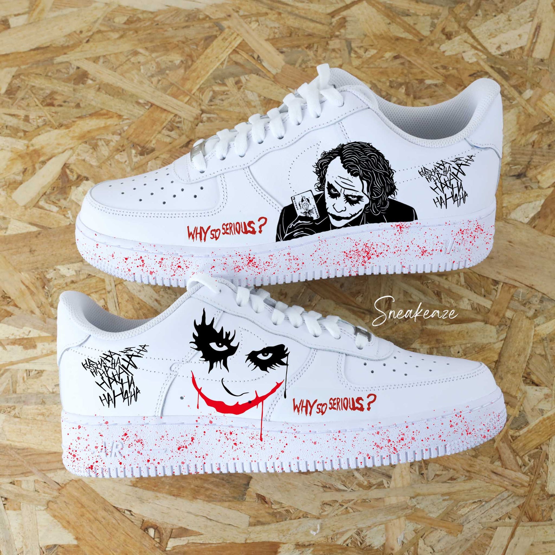 nike air force 1 custom le joker Batman sneakeaze skz