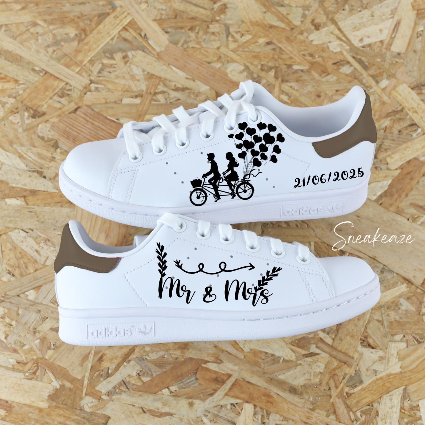 L'amour en vélo - Stan Smith custom mariage