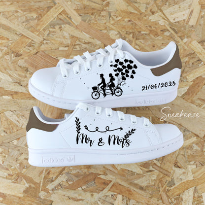 L'amour en vélo - Stan Smith custom mariage