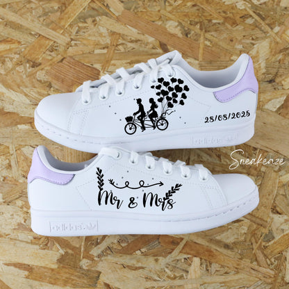 L'amour en vélo - Stan Smith custom mariage