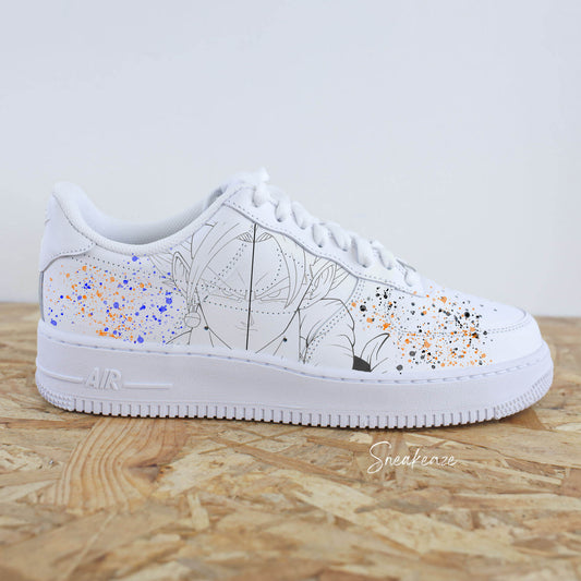 nike air force 1 custom dbz manga dragon ball z gogeta  et vegeto af1 sneakers sneakeaze