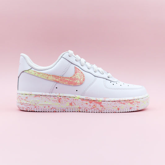nike air force 1 custom splash pastel éclaboussures de peinture sneakers af1 sneakeaze