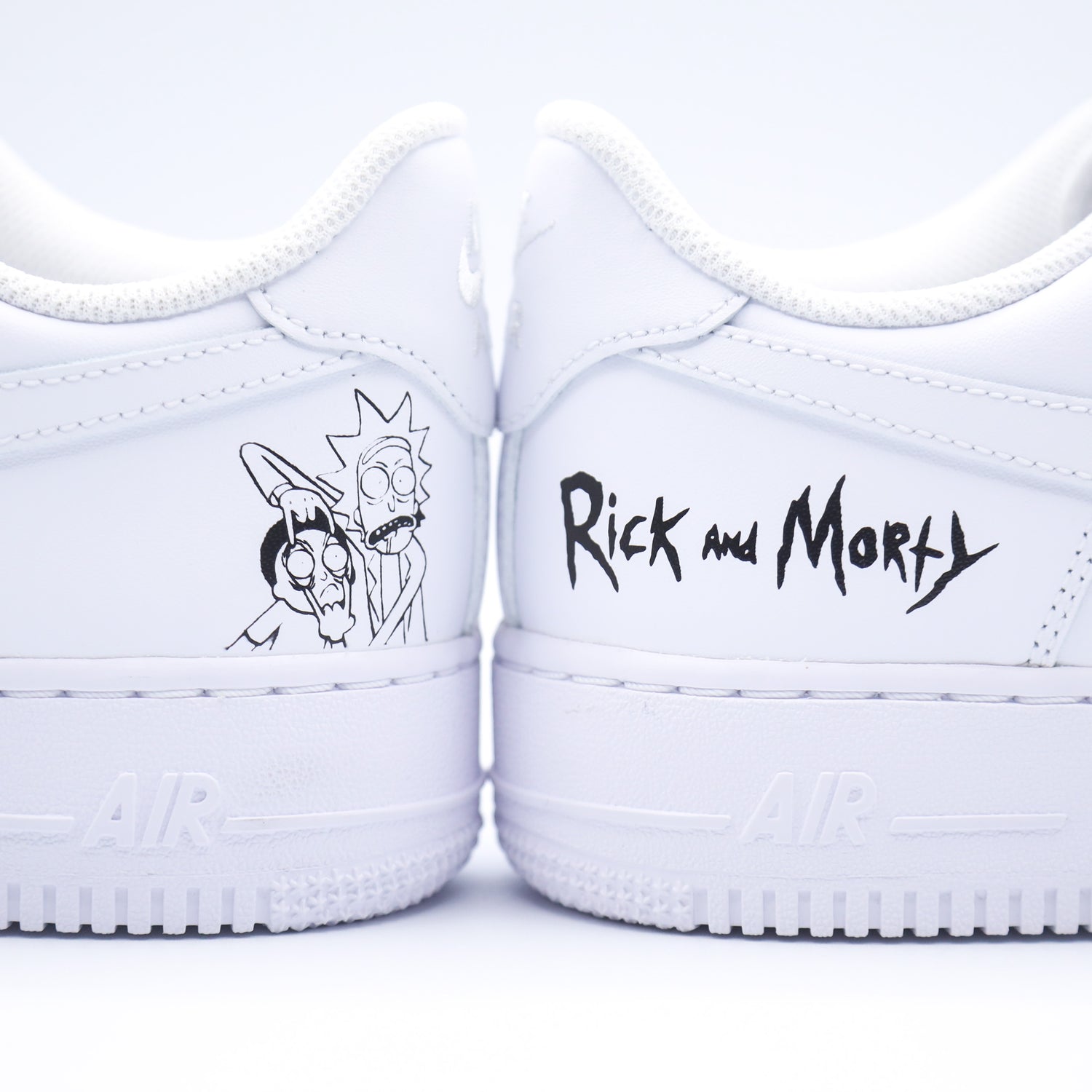 Baskets nike air force 1 custom rick & morty sneakeaze customs skz