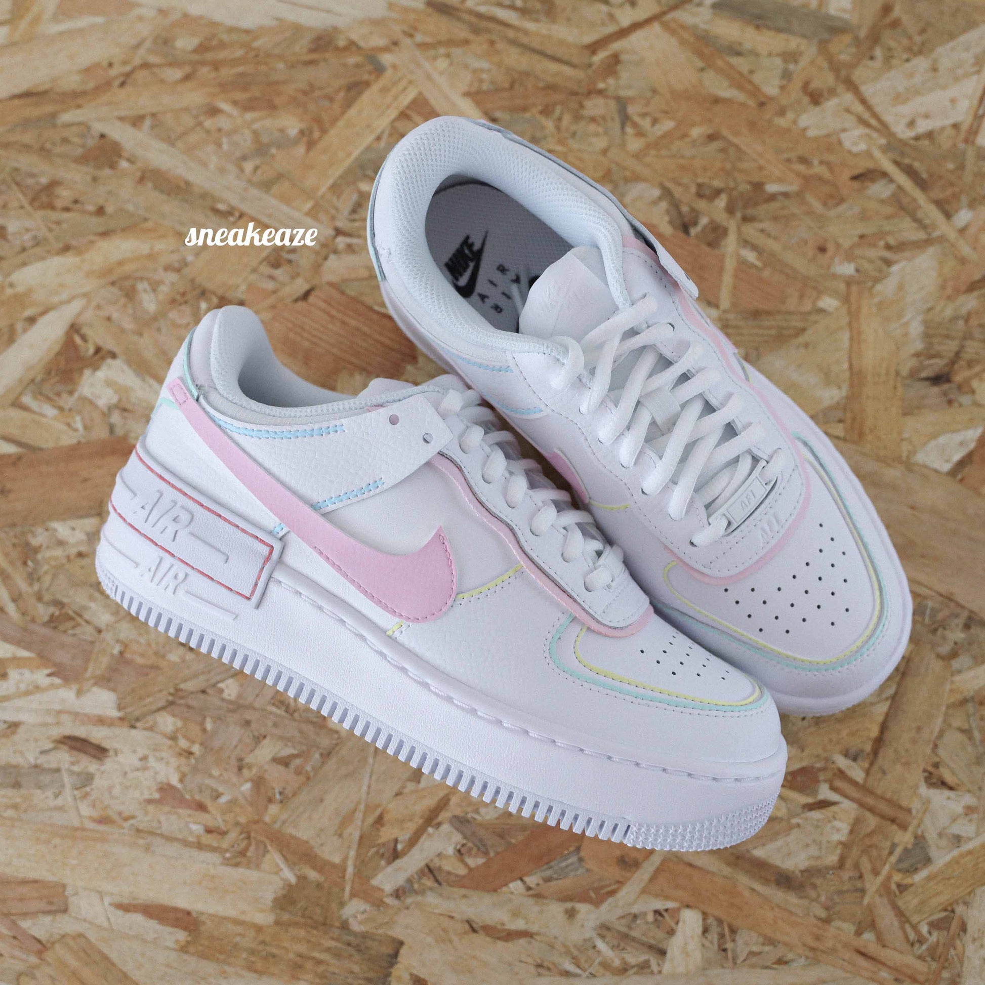 Baskets AF1 Nike air force 1 shadow custom pastel candy - sneakeaze skz custom