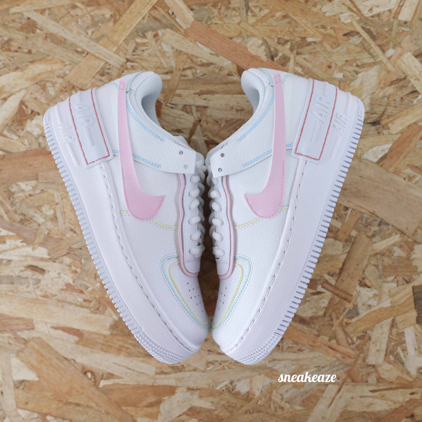 Baskets AF1 Nike air force 1 shadow custom pastel candy - sneakeaze skz custom