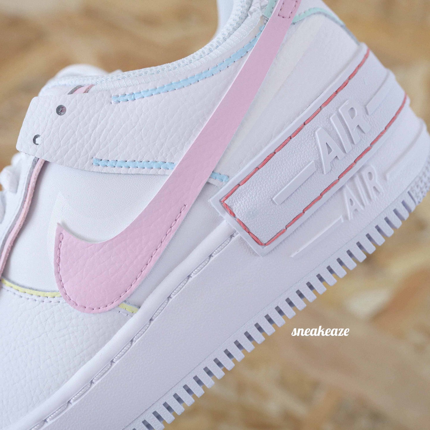 Baskets AF1 Nike air force 1 shadow custom pastel candy - sneakeaze skz custom