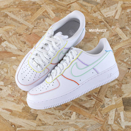 Nike Air Force 1 Custom - Outline pastel - SNEAKEAZE CUSTOMS skz