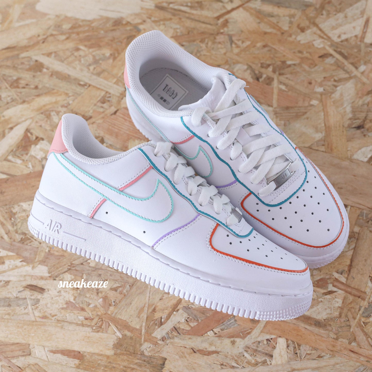 Nike Air Force 1 Custom - Outline pastel - SNEAKEAZE CUSTOMS skz