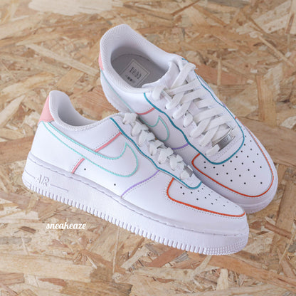 Nike Air Force 1 Custom - Outline pastel - SNEAKEAZE CUSTOMS skz