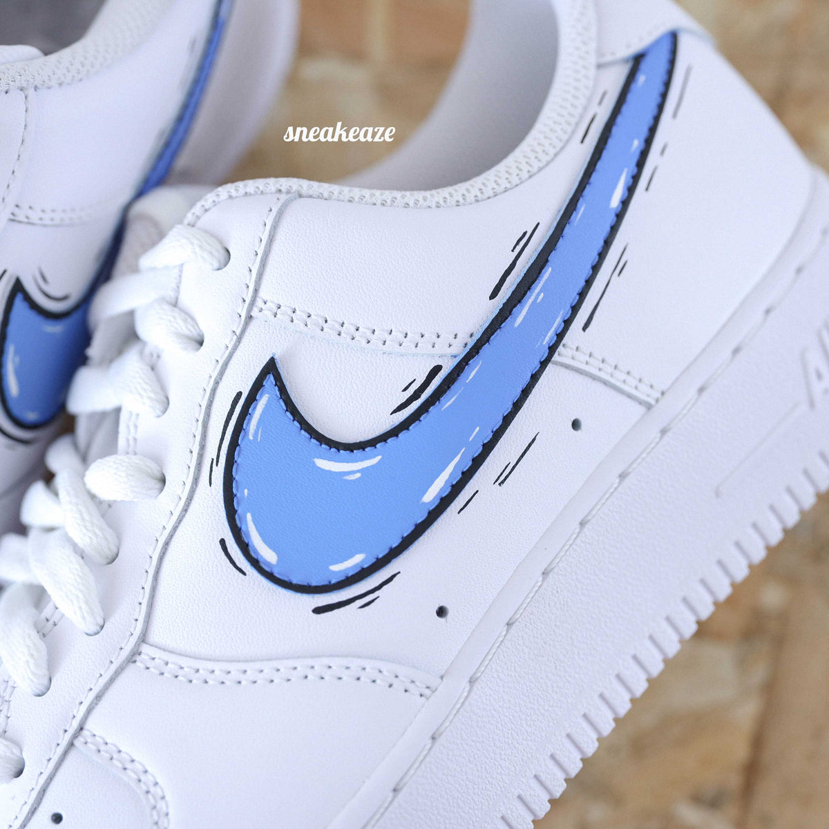 Nike Air Force 1 custom Cartoon violet pastel - Sneakers Custom Pastel ...