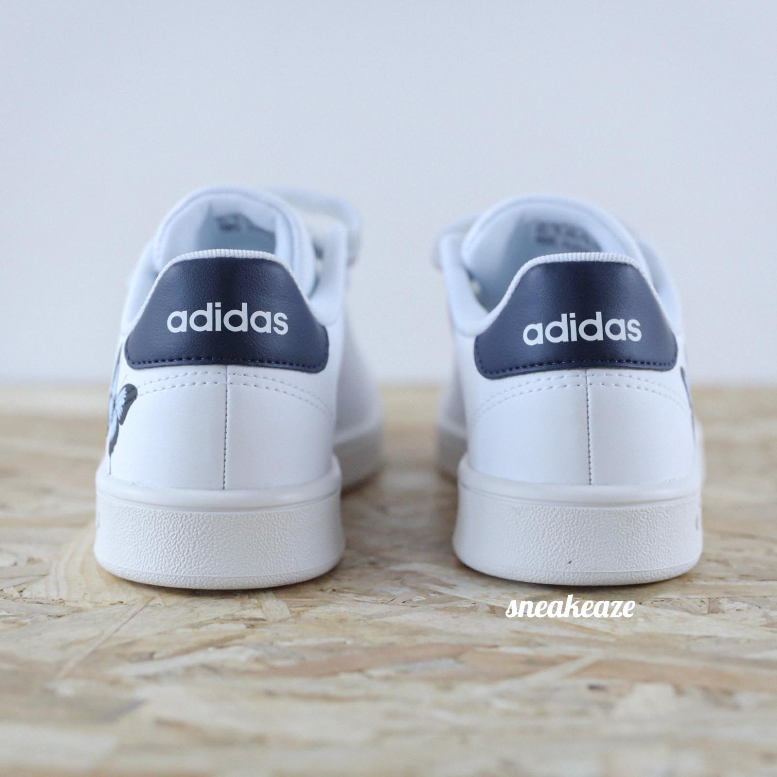 Baskets Adidas advantage personnalisation papillon custom sneakeaze
