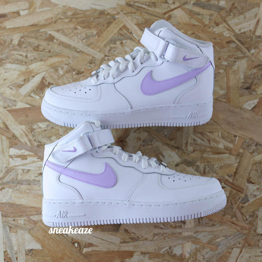 Lila swoosh - Air Force 1 Mid custom