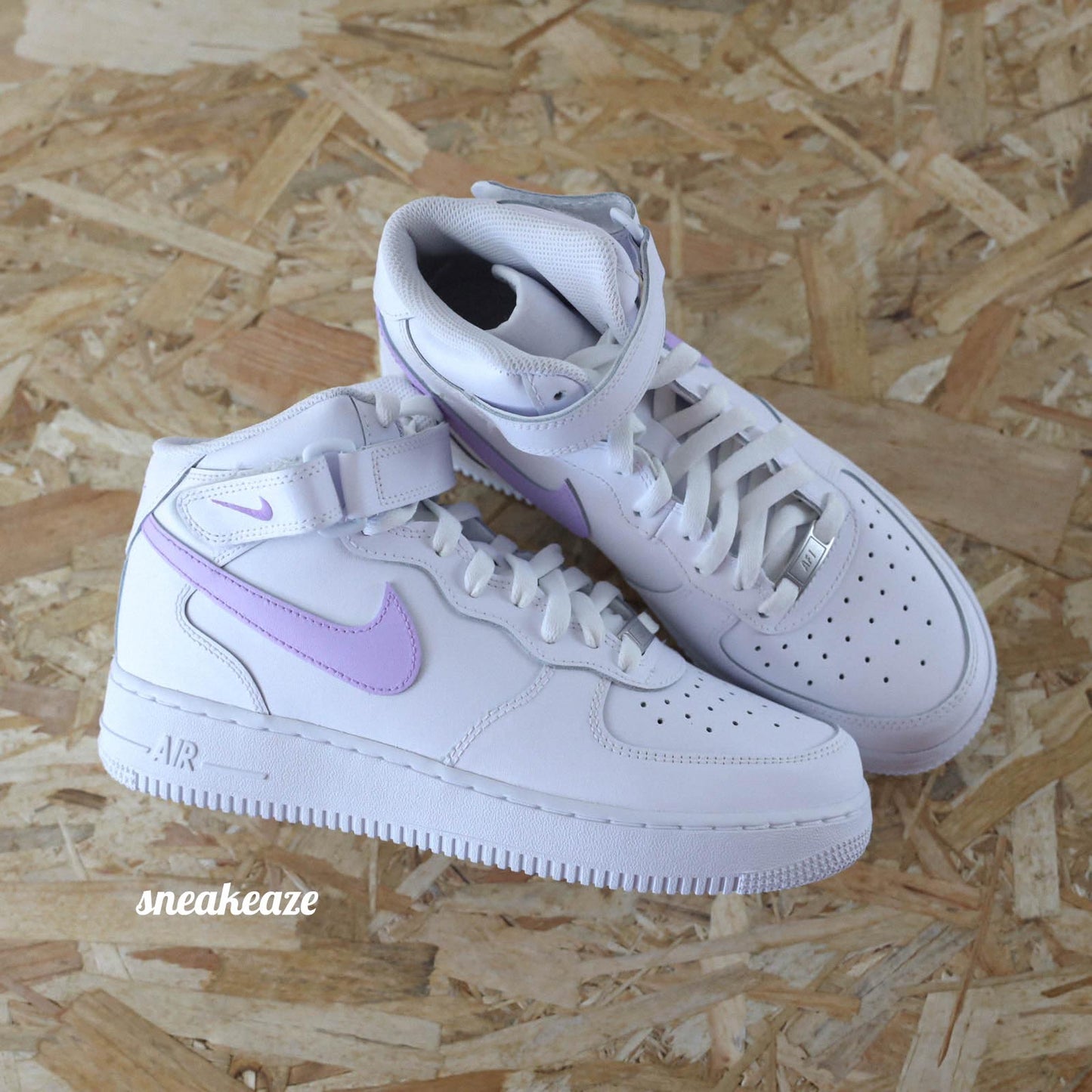 Lila swoosh - Air Force 1 Mid custom