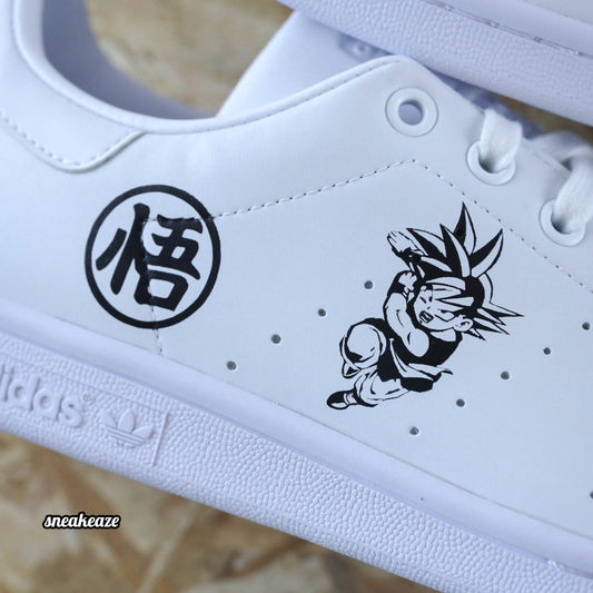Baskets Adidas stan smith custom dbz dragon ball z goku manga animé japonais sneakeaze customs skz